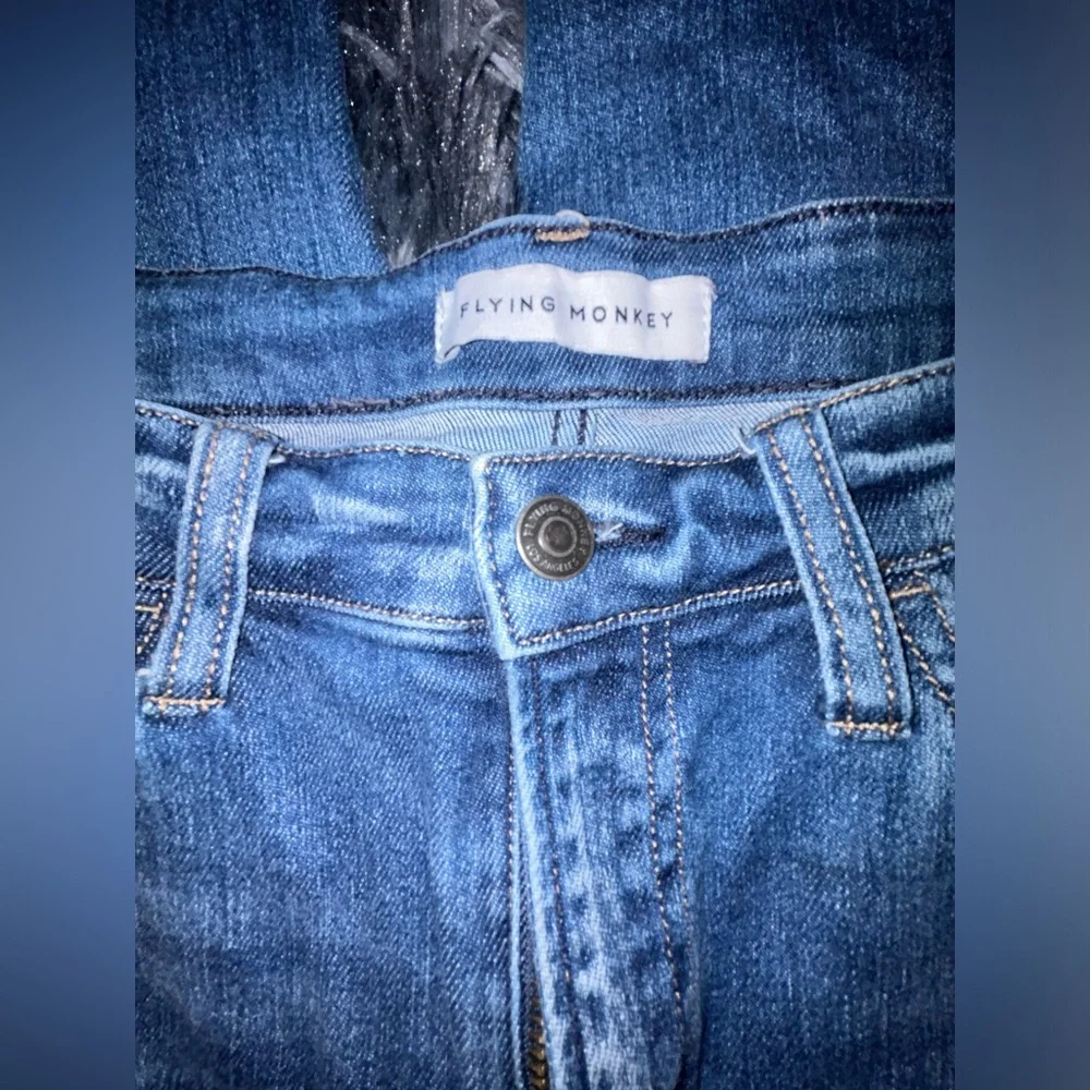 Flying monkey high rise distressed hem skinny jeans size 29 - Picture 6 of 8
